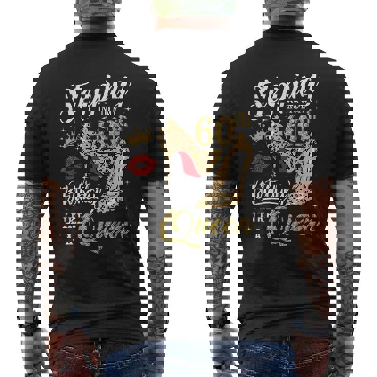 Stepping Into My 60Th Birthday 60 And Fabulous High Heels Men's Back Print T-shirt