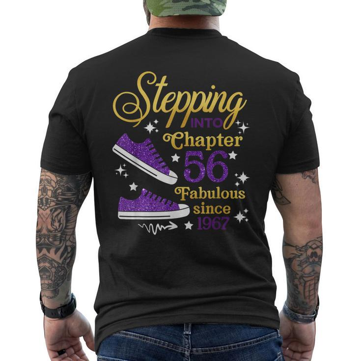 Stepping Into Chapter 56 Fabulous Since 1967 56Th Birthday Men's Back Print T-shirt