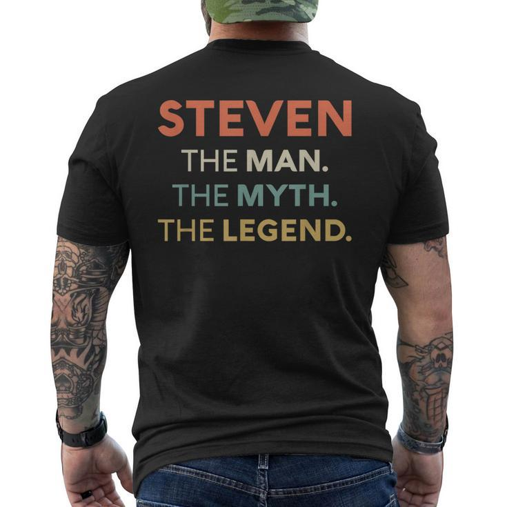 Steven The Man The Myth The Legend Name Personalized Men Mens Back Print T-shirt
