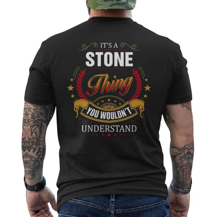 Stone Shirt Family Crest Stone  Stone Clothing Stone Tshirt Stone Tshirt Gifts For The Stone  Mens Back Print T-shirt