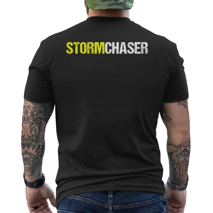 Storm Chaser Distressed Men's Back Print T-shirt