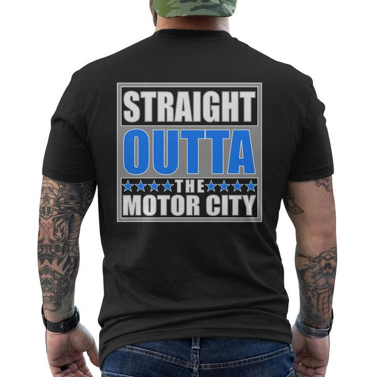 Straight Outta The Motor City Detroit Michigan Men's T-shirt Back Print