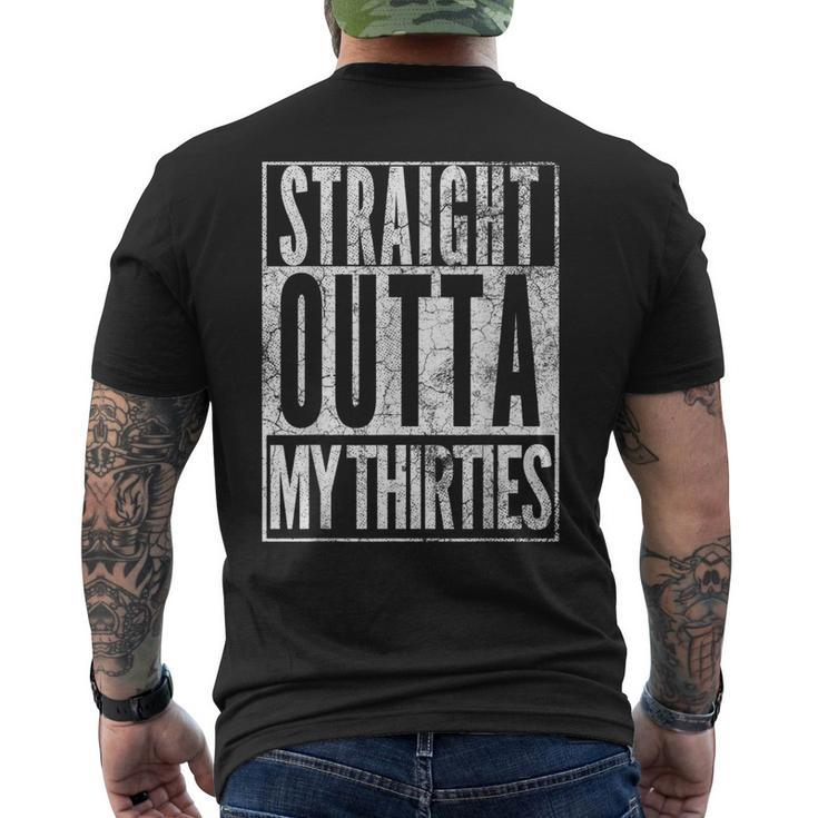 Straight Outta My Thirties 1983 40Th Birthday 40 Years Men's T-shirt Back Print