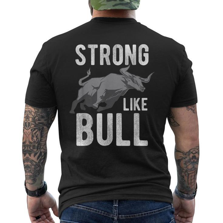 Strong Like A Bull Powerlifting Bodybuilding Men's Back Print T-shirt