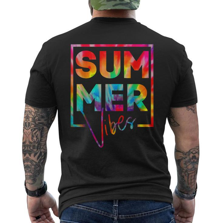 Summer Vibes Tie Dye Hello Summer Vacation Men's Back Print T-shirt