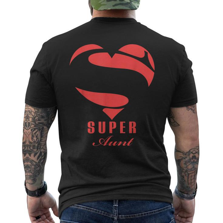 Super Aunt SuperheroGift Mother Father Day Mens Back Print T-shirt