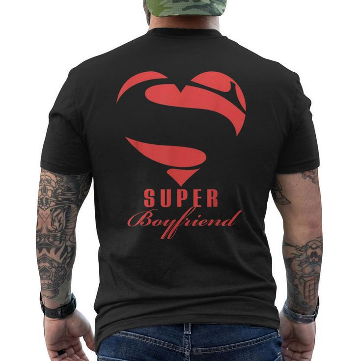 Super Boyfriend SuperheroGift Mother Father Day Mens Back Print T-shirt