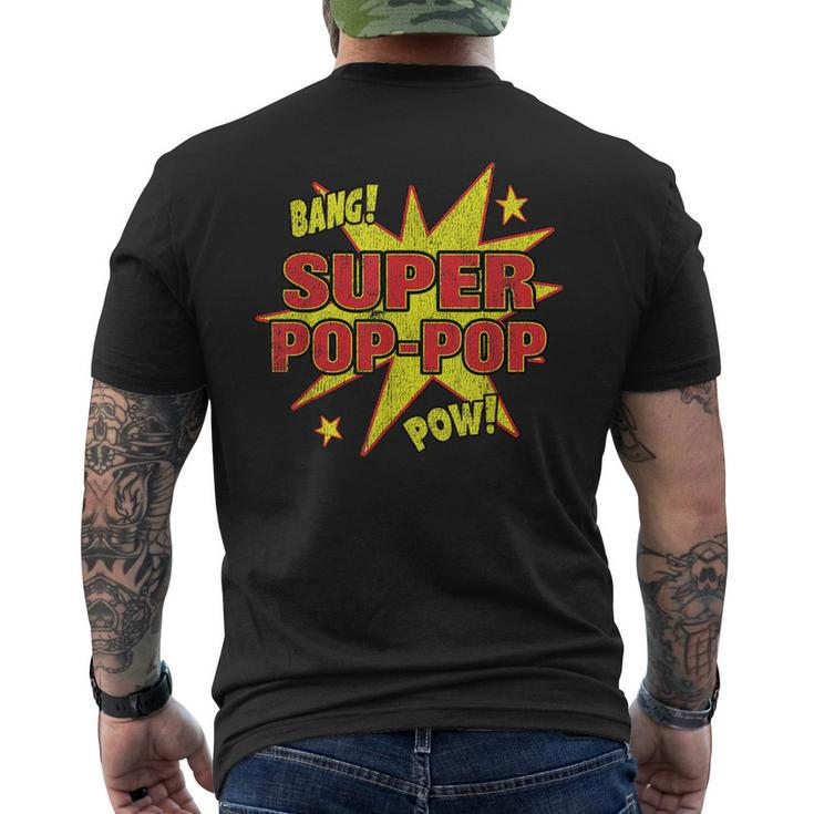 Super Poppop Super Power Grandpa Grandfather Men's Back Print T-shirt