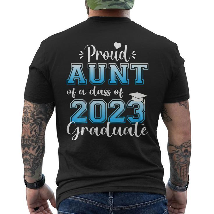 Super Proud Aunt Of 2023 Graduate Awesome Family College Men's Back Print T-shirt