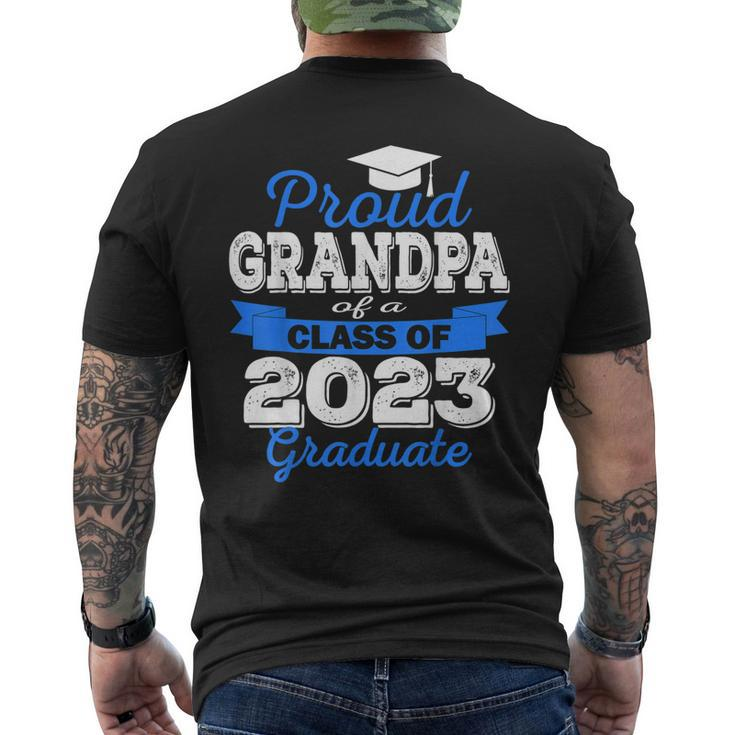 Super Proud Grandpa Of 2023 Graduate Awesome Family College Men's Back Print T-shirt