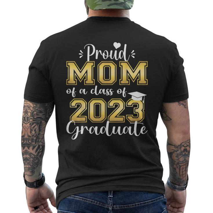 Super Proud Mom Of 2023 Graduate Awesome Family College Men's Back Print T-shirt