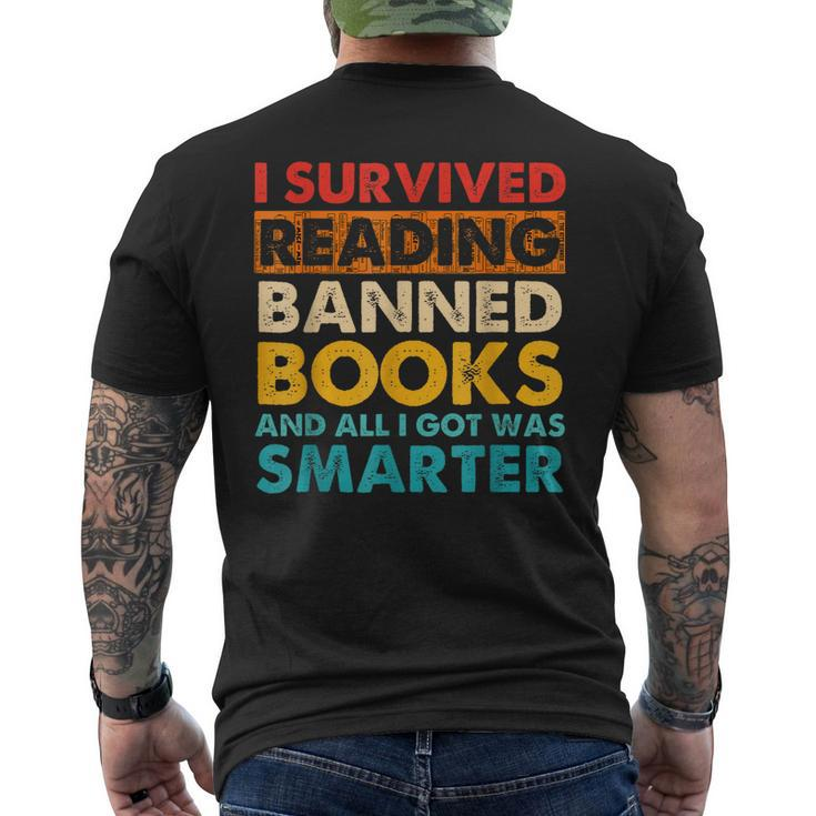 I Survived Reading Banned Books And All I Got Was Smarter Men's Back Print T-shirt