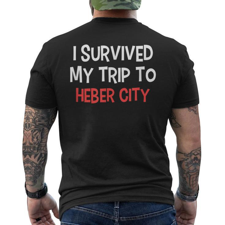 I Survived My Trip To Heber City Simple City Men's Back Print T-shirt