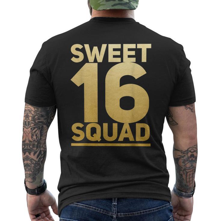 Sweet 16 Squad Birthday Party I Sweet 16Th Men s Back Print T shirt Mazezy