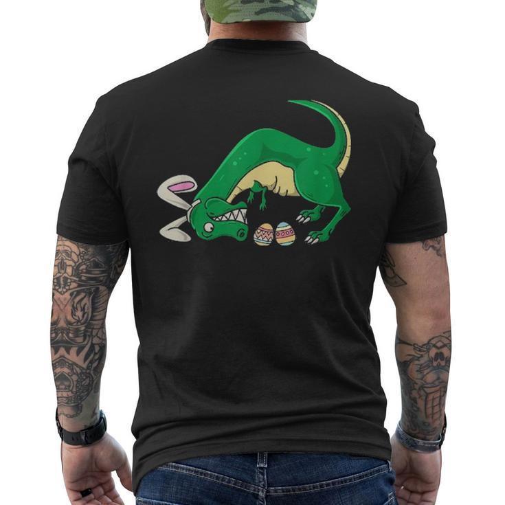 T Rex Hates Egg Hunts I Bunny Trex Easter Dinosaur Men's T-shirt Back Print