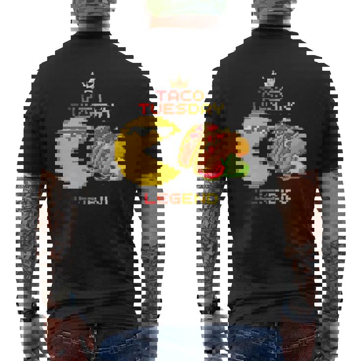 Taco Tuesday Legend 8 Bit Men's Back Print T-shirt