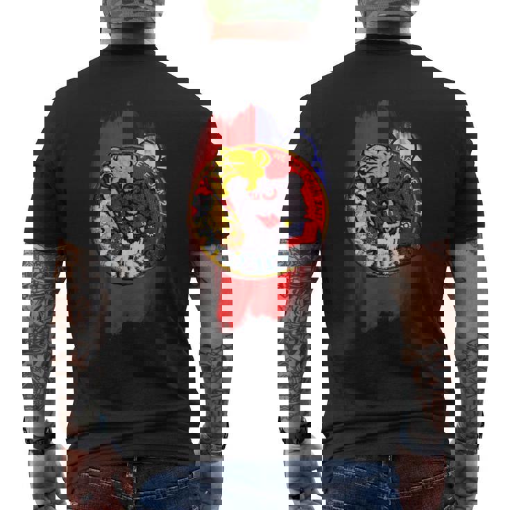 Taiwan Air Force Patch With Taiwan Flag Men's Crewneck Short Sleeve Back Print T-shirt