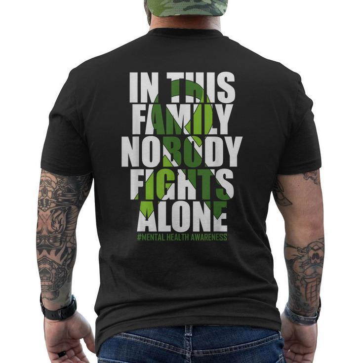 Mental Health Awareness Ribbon Family You Matter Kindness Men's Back Print T-shirt