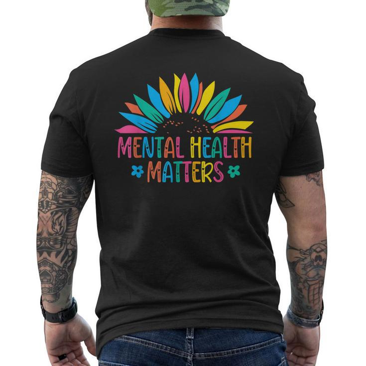 Mental Health Matters Brain Illness Mental Health Awareness Men's Back Print T-shirt