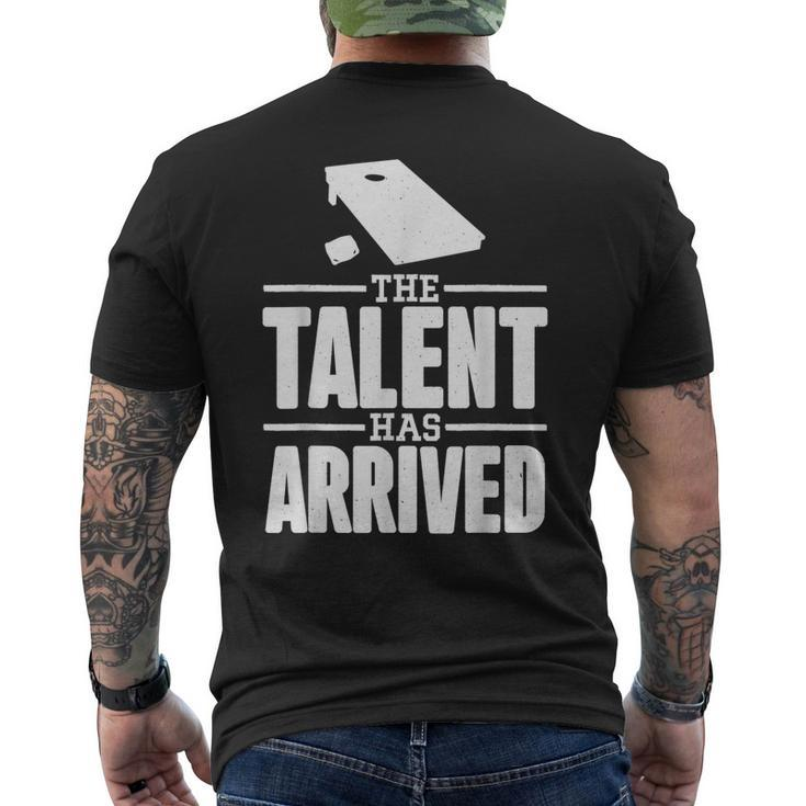 The Talent Has Arrived Cornhole Men Cornhole Grandpa Men's Back Print T-shirt