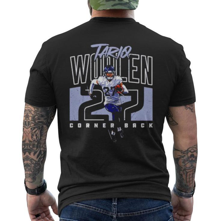 Tariq Woolen Seattle Player Number Football Men's Back Print T-shirt