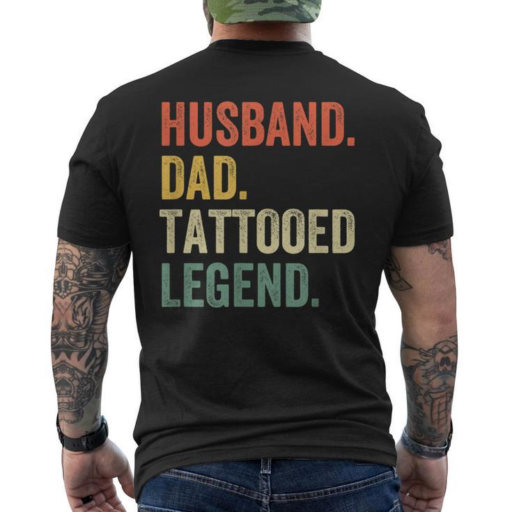 Mens Tattoo Husband Dad Tattooed Legend Vintage Men's T-shirt Back Print