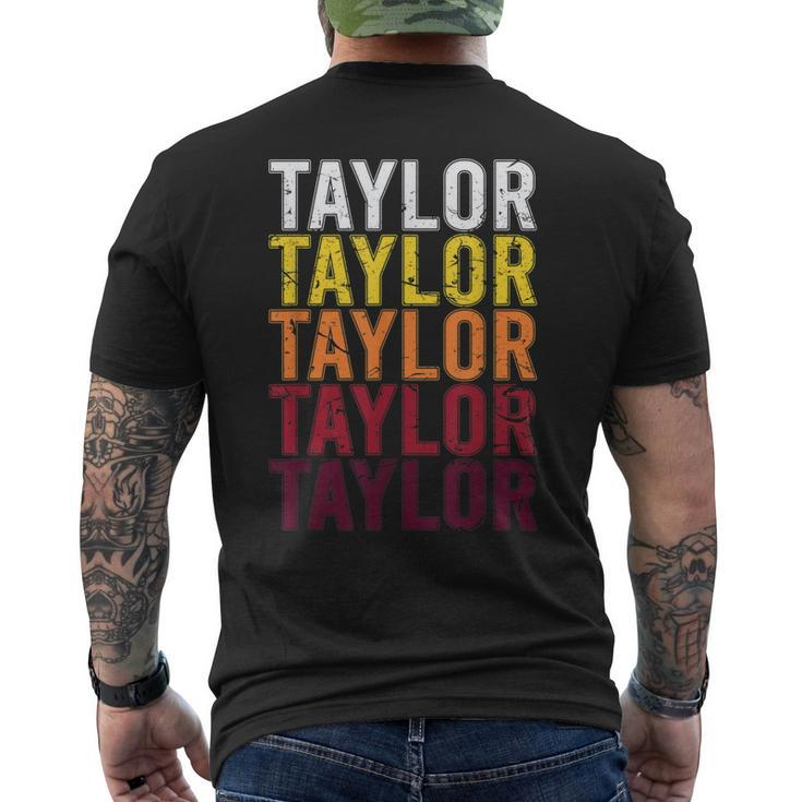 Taylor Retro Wordmark Pattern - Vintage Style Men's Back Print T-shirt