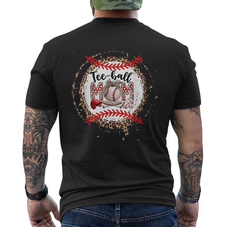 Tball Mom Baseball Mom Leopard Men's Back Print T-shirt