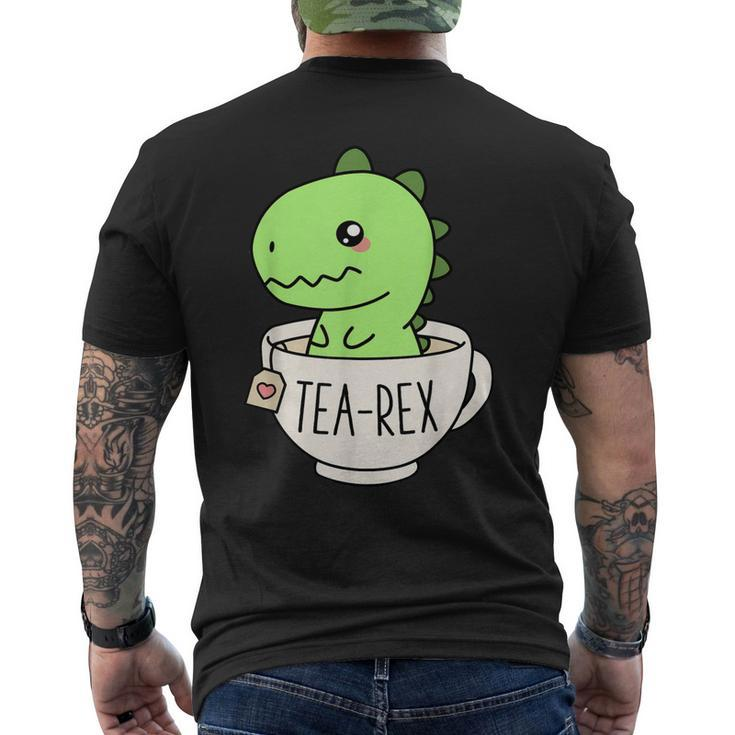Tea-Rex Cute T-Rex Dinosaur Kawaii Dino Pun Men's Back Print T-shirt