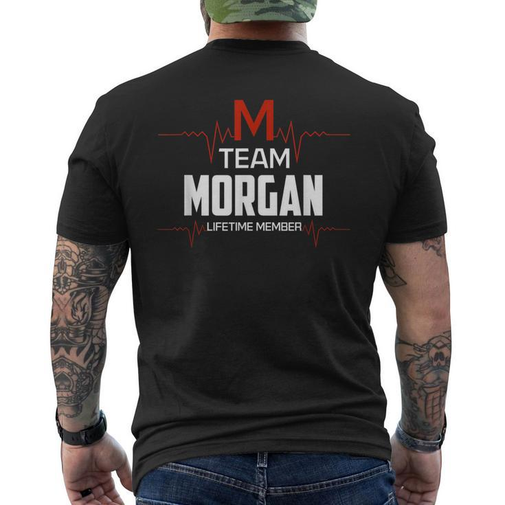 Team Morgan Lifetime Member Surname Last Name Mens Back Print T-shirt
