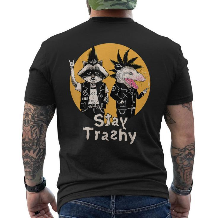 Team Trash Stay Trashy Raccoons Opossums Squad Retro Men's T-shirt Back Print