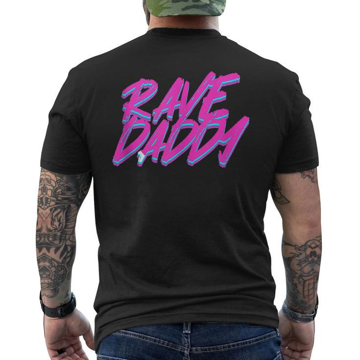 Techno Rave Men Edm Rave Daddy Men's Back Print T-shirt