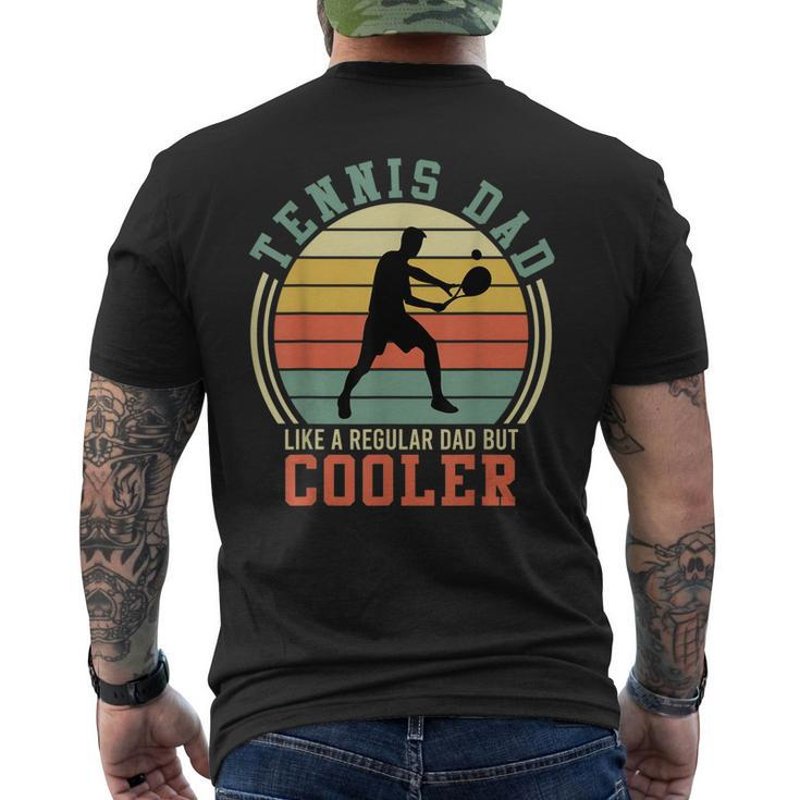 Tennis Player Father Dad Tennis Vintage Retro Men's T-shirt Back Print
