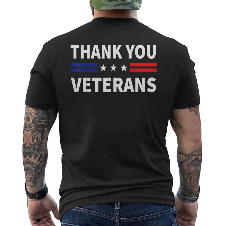 Thank You Veterans Veterans Thank You Veterans Day Men's T-shirt Back Print