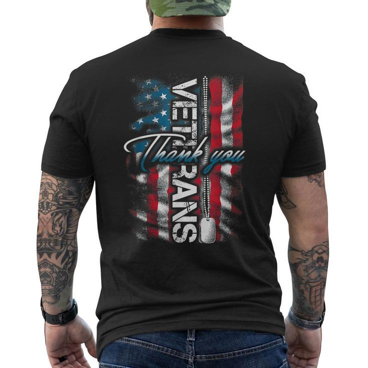 Thank You Veterans Proud Veteran Day Dad Grandpa V2 Men's T-shirt Back Print
