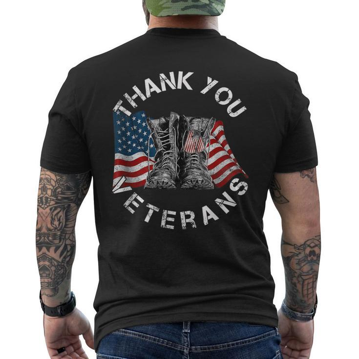 Thank You Veterans Proud Veteran Day Dad Grandpa V6 Men's T-shirt Back Print