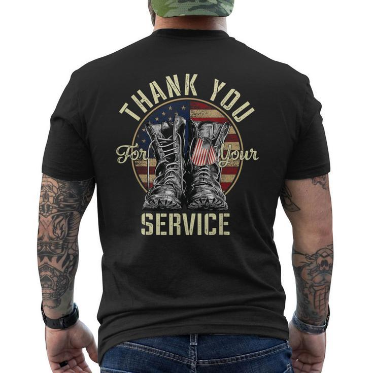Thank You Veterans For Your Service Veterans Day Men's T-shirt Back Print