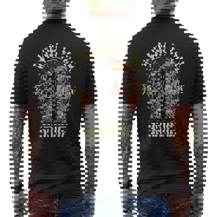 Thank You Veterans For Your Service Veterans Day Men's T-shirt Back Print