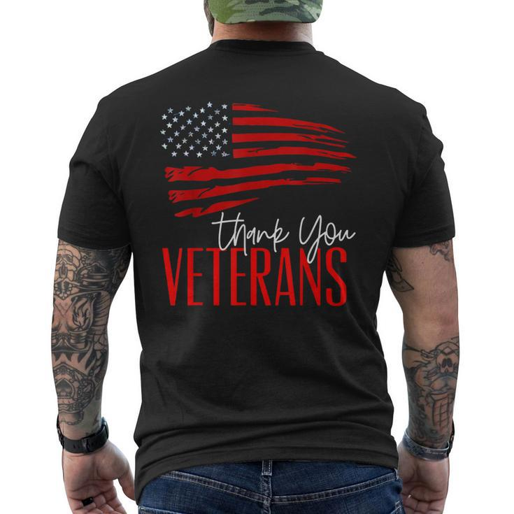 Thank You Veterans V3 Men's T-shirt Back Print