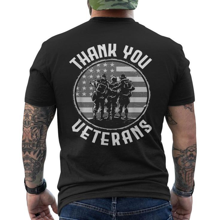Thank You Veterans Veteran Veterans Day Men's T-shirt Back Print