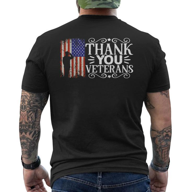 Thank You Veterans Will Make An Amazing Veterans Day V2 Men's T-shirt Back Print