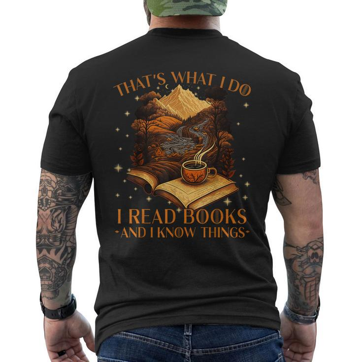 Thats What I Do I Read Books And I Know Things - Reading Men's Back Print T-shirt