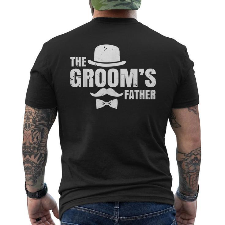 The Grooms Father  Wedding Costume Father Of The Groom Mens Back Print T-shirt