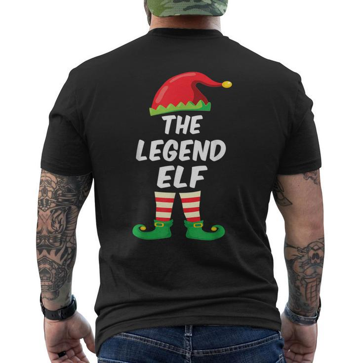 The Legend Elf Family Matching Funny Christmas Costume Mens Back Print T-shirt