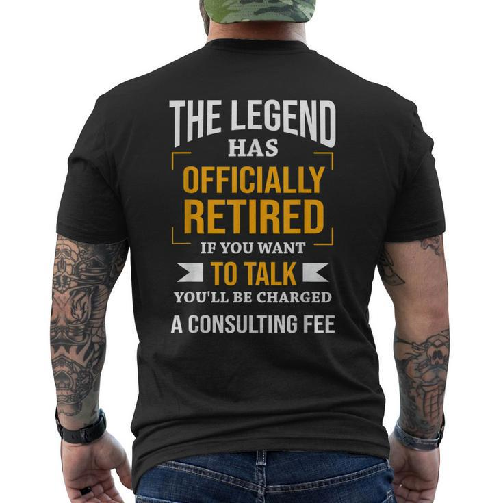 The Legend Has Officially Retired Funny Retirement Mens Back Print T-shirt