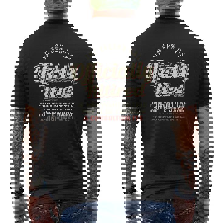 The Legend Has Officially Retired Funny Retirement Mens Back Print T-shirt