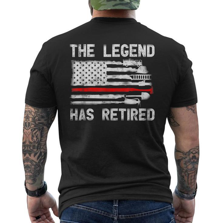The Legend Has Retired Firefighter Retirement Happy Party Mens Back Print T-shirt
