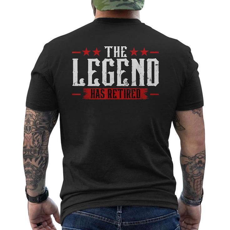 The Legend Has Retired Retirement Mens Back Print T-shirt