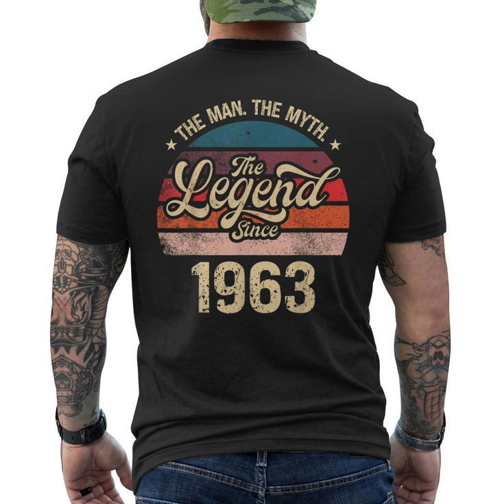 The Man The Myth The Legend Since 1963 Birthday Mens Gift For Mens Mens Back Print T-shirt