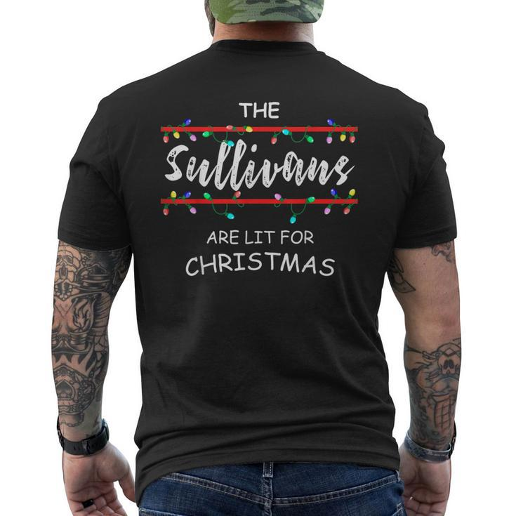 The Sullivans Are Lit For Christmas Family Christmas Design Mens Back Print T-shirt